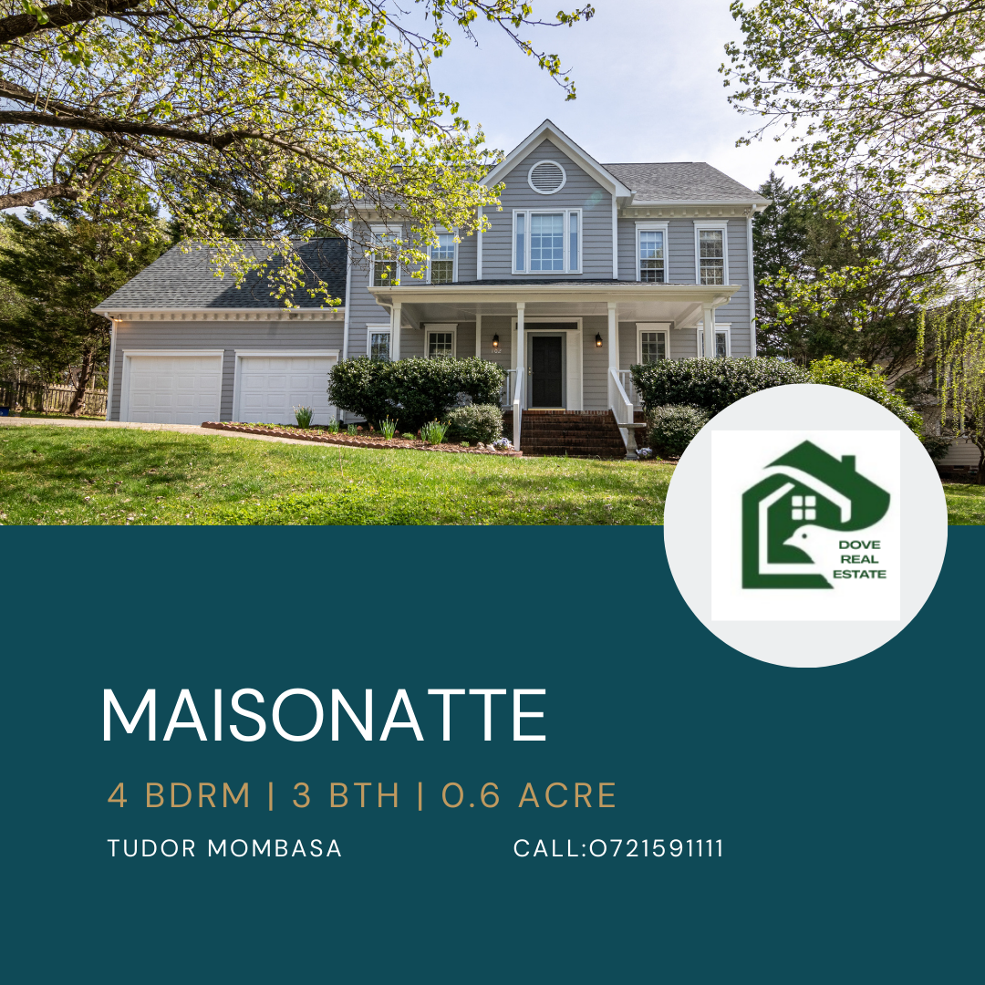 4 Bedroom Mansionette  Mombasa Tudor