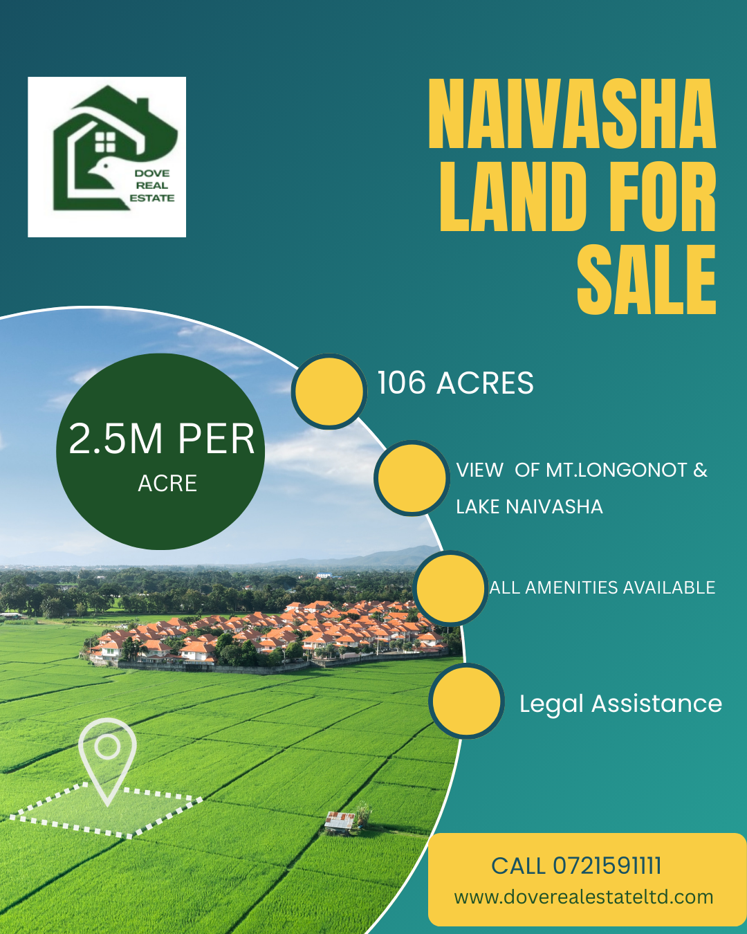 106 Acres Kinamba Naivasha For sale